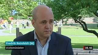 Almedalen 2012  Fredrik Reinfeldt M frågas ut i SVT [upl. by Eixor]