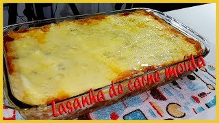 LASANHA DE CARNE MOÍDA COM MOLHO BRANCO [upl. by Eelnayr]