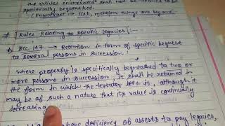 Ademption Śec152 Family Law 6th Semester Part 85 [upl. by Wyn]