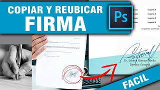 Cómo copiar y reubicar Firma en otro Documento  Falsificación Profesional [upl. by Mechling634]