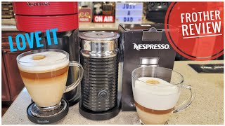 REVIEW Nespresso Aeroccino 3 Milk Frohter For Latte amp Cappuccino Espresso Drink [upl. by Eillam93]