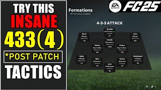 New POST PATCH INSANE 433 4 Attack Custom Tactics for FC 25 [upl. by Liv704]