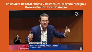 En un acto de total exceso y desmesura Morena reeligió a Rosario Piedra Ricardo Anaya [upl. by Faria870]