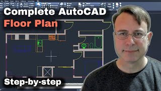 Making a floor plan in AutoCAD right from scratch [upl. by Aydne514]