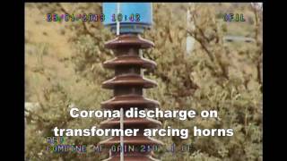 Corona on Transformer Arcing Horn [upl. by Nageet823]