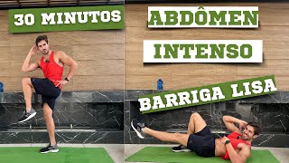 30 Min Treino Intenso de HIIT para Abdômen Chapado  Queima de Gordura  Em Casa [upl. by Ross552]