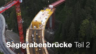 Sagigrabenbrücke Beatenberg – Pfeiler und Brückenüberbau [upl. by Zenas]